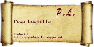 Popp Ludmilla névjegykártya